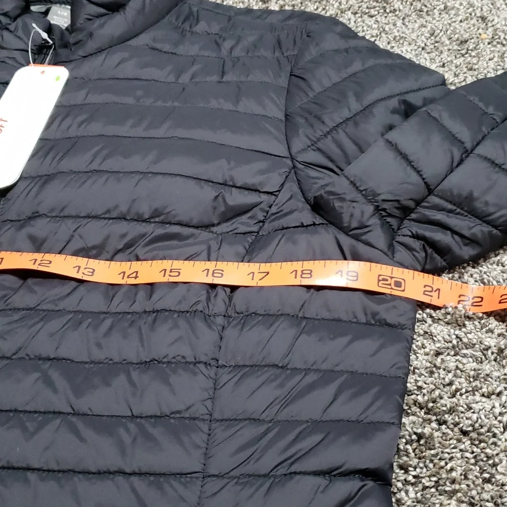Joe Fresh Lightweight Packable Black Puffer Jacket Size Large - Picture 9 of 14